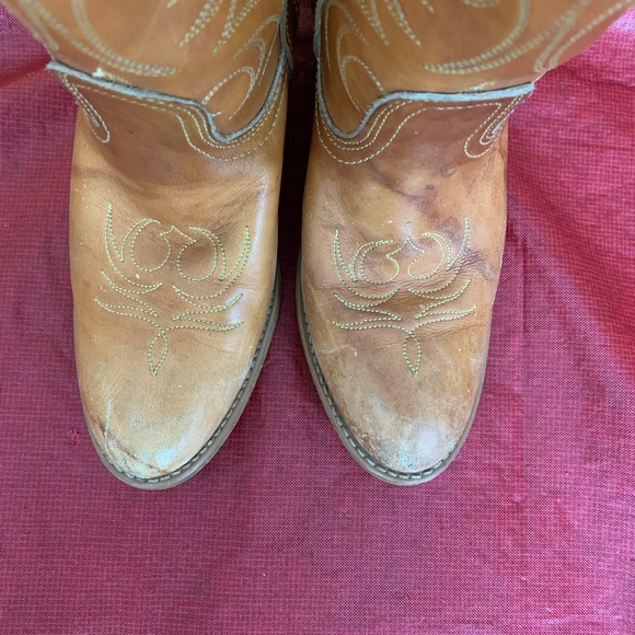 Brown leather cowboy boots - Picture 3 of 5